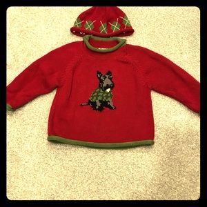 LL Bean Scotty Dog Sweater + Matching Hat